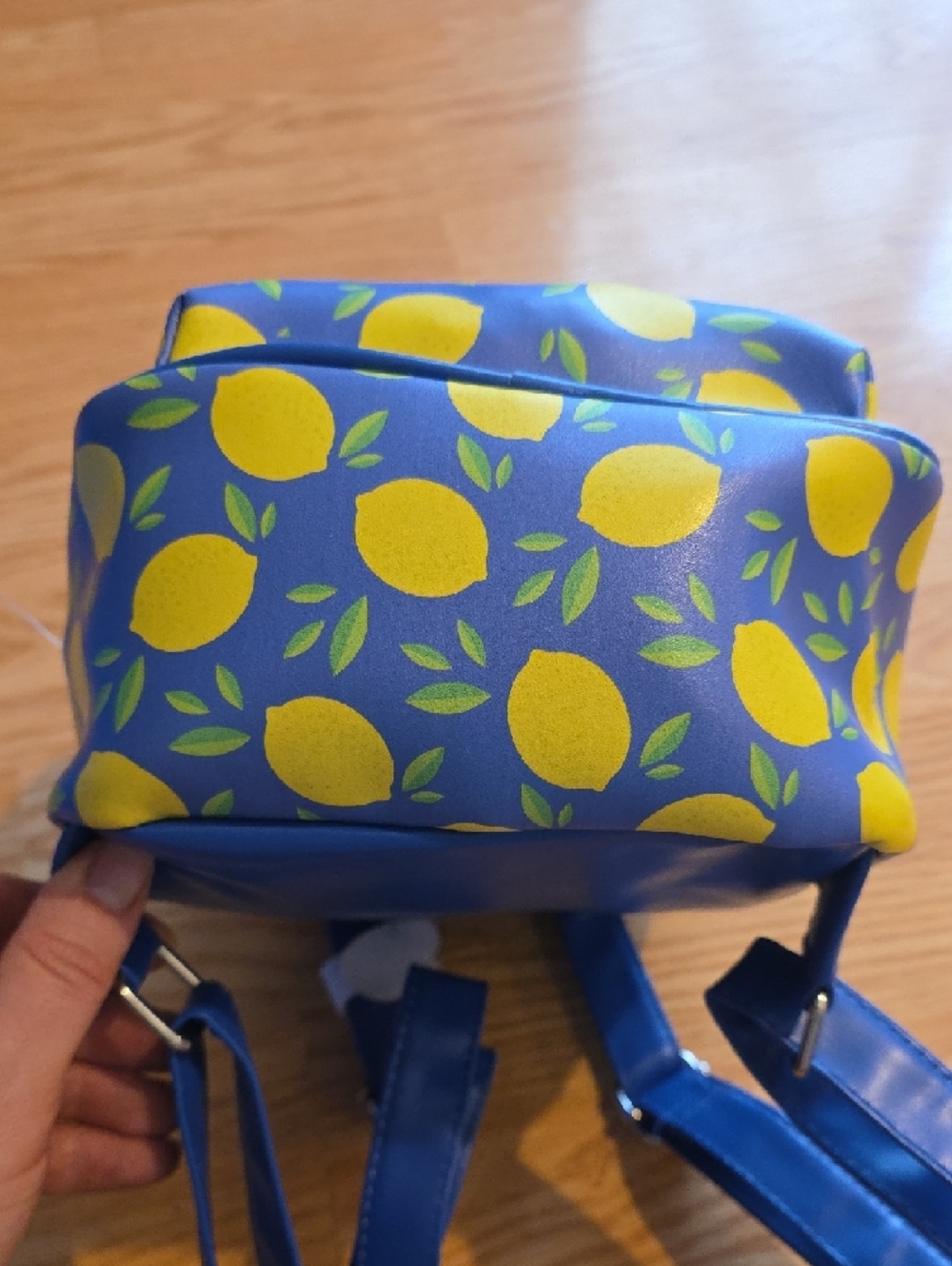 Dabney Lee Blue Lemon Print Mini Backpack - Picture 4 of 9